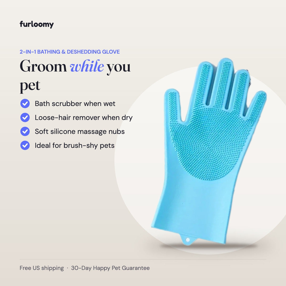 Bathing and Deshedding Glove key benefits