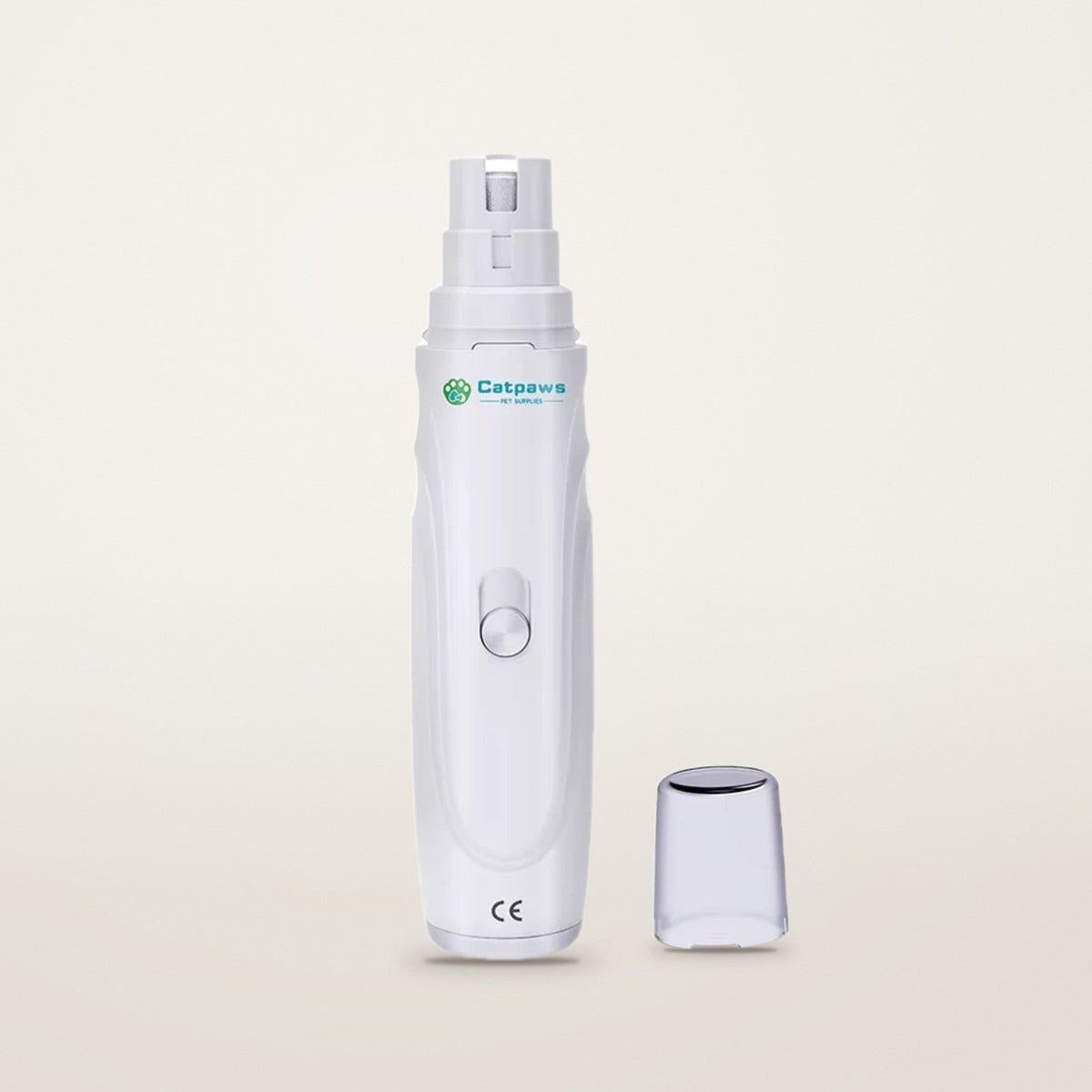 Quiet Nail Grinder, white, with protective cap