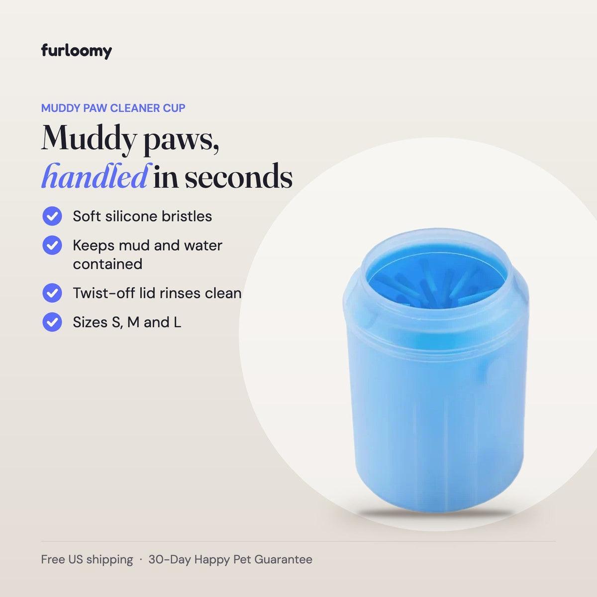 Muddy Paw Cleaner Cup key benefits