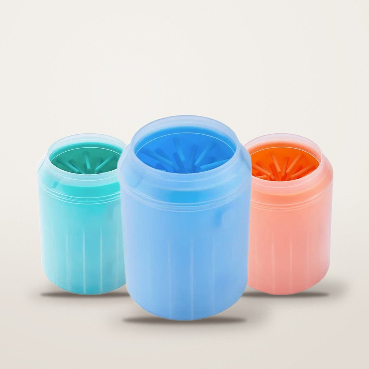 Muddy Paw Cleaner Cup in Blue, Green and Coral