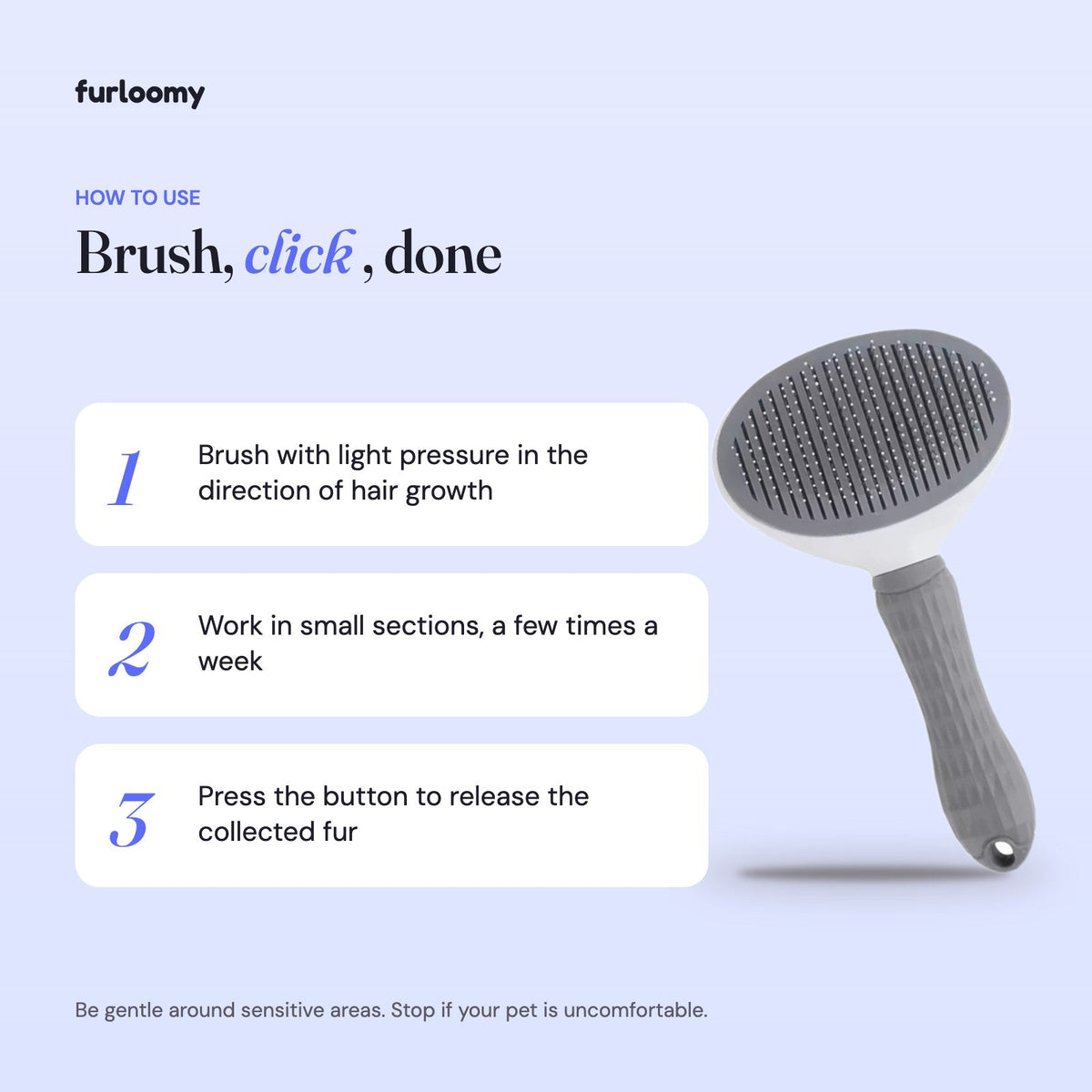 Self-Cleaning Slicker Brush how to use
